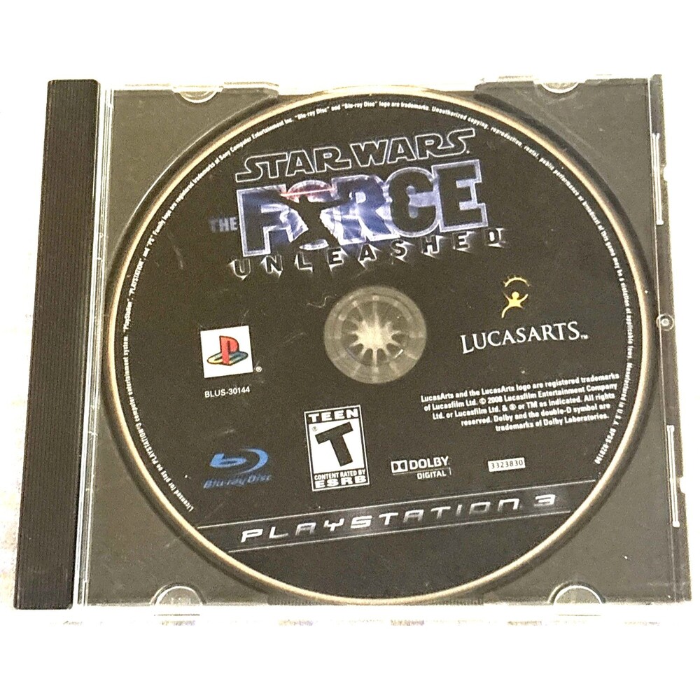 Star Wars PS3 Game Force Unleashed PlayStation 3 Jedi Fun - Disc and Jewel Case